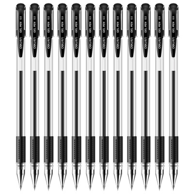 

Deli S830 05mm Black Ink Gel Pen 12 pcsBox