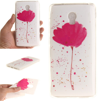 

Purple orchid Pattern Soft Thin TPU Rubber Silicone Gel Case Cover for Lenovo VIBE P1