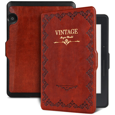 

Natusun подходит Kindle 1499 версия защитной втулки / оболочки Kindle Voyage парусная специальная ретро-волшебная книга спящая кожа темно-коричневый