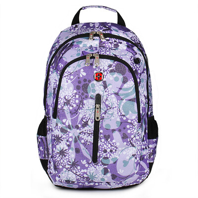 

SWISSGEAR сумка мужская и женская средняя школа студента сумка бремя сумка сумка для компьютера 15,6 дюймов SA-1429 цветок фиолетовый