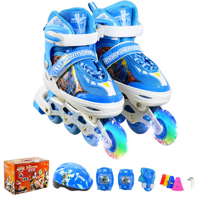 

Armor warrior children's suits skateboarding skate wheel skates skates slippers KJ-335 s blue