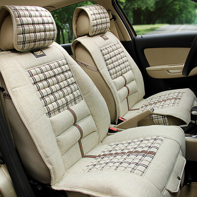 

Love Totem Car CushionCushion Fabric Four Seasons Pad Four Seasons CushionCushion Universal Cushion Car Mat Scottish Wind Wishes Beige
