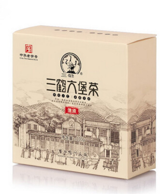 

Premium Three Cranes Liupao Hei Cha Liu Bao Black Tea Cake Dark Tea 2012 100g