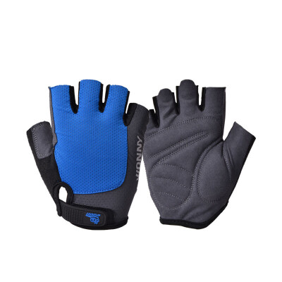 

Snail WONNY zx-090 bike riding gloves anti-skid shock summer breathable half finger glove blue XL