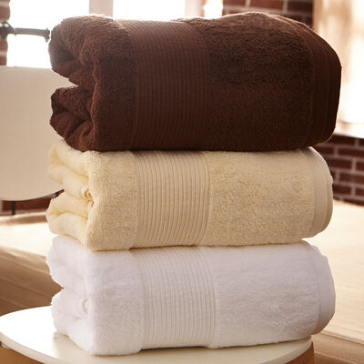 

Jiuzhou deer bath towel home textile cotton thickening increase high-grade large bath towel soft water hotel bath towel brown 950g 80 180cm