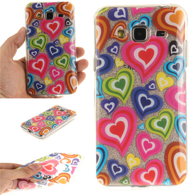 

Colorful love Pattern Soft Thin TPU Rubber Silicone Gel Case Cover for Samsung Galaxy J3J310