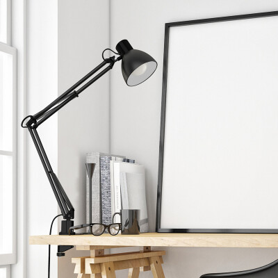 

Good vision American desk lamp work eye protection student learning long arm LED clipboard office bedroom bedside lamp TG801--BK