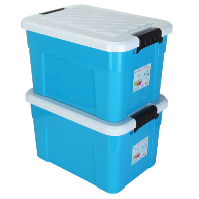 

【Jingdong Supermarket】 Ailaiya (ailaiya) plastic reinforcement storage Bai Na storage finishing box (large) 45L value 2 installed blue Z1252