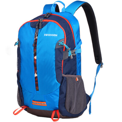 

SVVISSGEM backpack waterproof wear-resistant outdoor leisure color men and women shoulder bag laptop bag bag SA-9832 color blue 30L