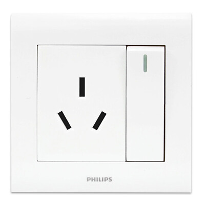 

Разъем для подключения Philips (PHILIPS) P3 серия 16A с тремя отверстиями для кондиционирования воздуха с одним переключателем управления элегантный белый