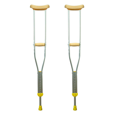 

Full rehabilitation underarm crutches The elderly full-size persons with disabilities double-turn yellow