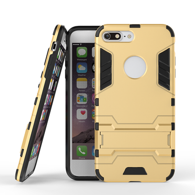 

Золотой Slim Robot Armor Kickstand Ударопрочный жесткий корпус из прочной резины для IPHONE 7 PLUS
