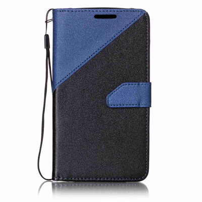 

Black + sapphire blue Design PU Leather Wallet Case Classic Flip Cover with Stand Function and Credit Card Slot for SAMSUNG Galaxy