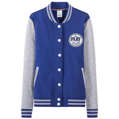 

Semir Ladies Printed Jacket Baseball Skirt Jacket Korean Student 12116080004 Dark Blue L