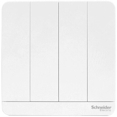 

Schneider (Schneider) switch socket switch panel four open dual control switch 16A is still series mirror porcelain white