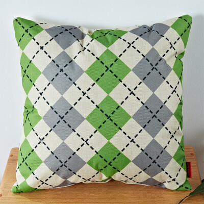 

Jiuzhou deer pillow home textile cartoon flax style pillow sofa cushions office pillow bedside backrest car waist cushions waist pillow with core Saiya 45 45cm