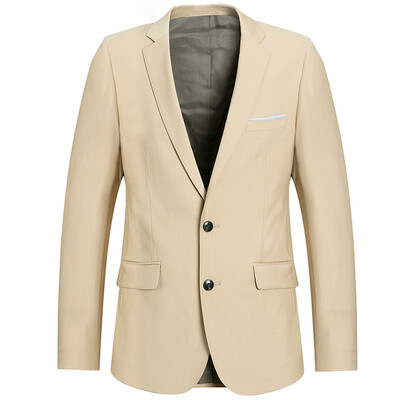 

Semir suits male 2016 autumn and winter new men's pure color two buckle casual wild suit jacket Korean version 10315111506 Khaki M