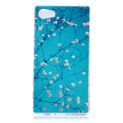 

Plum blossom Pattern Soft Thin TPU Rubber Silicone Gel Case Cover for SONY Xperia Z5 Mini