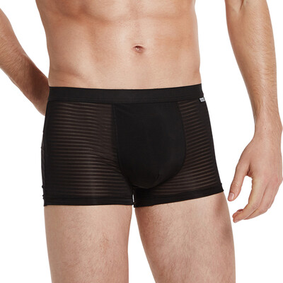 

Playboy PLAYBOY Men&39s underwear Men&39s flat underwear Ice silk Nylon Gauze Pants 3pcs Black XXXL 185110
