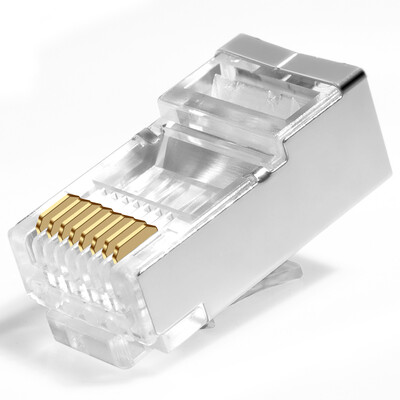 

CNCOB CN-T8TE13-23AB six large aperture shield crystal head FTP Gigabit network connector RJ45 terminal 30 bag