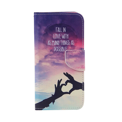 

Hands Love Design PU Leather Flip Cover Wallet Card Holder Case for SAMSUNG J710 J72016