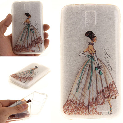 

Hand-painted dress Pattern Soft Thin TPU Rubber Silicone Gel Case Cover for Lenovo A328