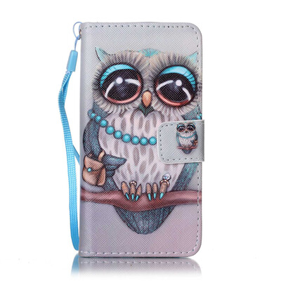 

Gray Owl Design PU Leather Flip Cover Wallet Card Holder Case for SAMSUNG A310