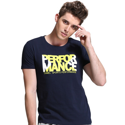

Camel (CAMEL) round neck short sleeve cotton T-shirt male sports leisure fitness running C7S2U7605 possession of green