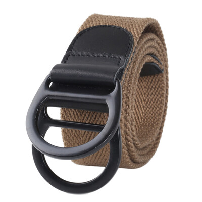 

LovingLilies Belt Double Buckle Wild Canvas Neutral Belt Black