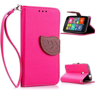 

Pink Design PU Leather Flip Cover Wallet Card Holder Case for Nokia Lumia 530