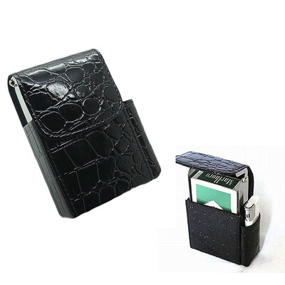 

MyMei Portable Cigarette Case PU Leather Smoke Holder Storage Box Container Wallet 7.5*10.5*3cm