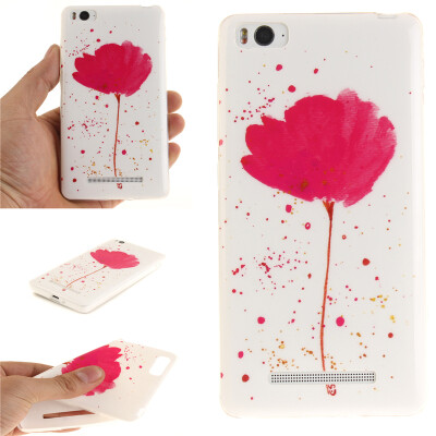 

Purple orchid Pattern Soft Thin TPU Rubber Silicone Gel Case Cover for XIAOMI 4C/4I