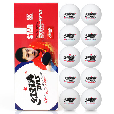 

Red Double Happiness DHS Sai Fu White Star Table Tennis CF40C 10 only with a stitch