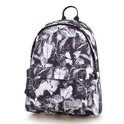 

Fly zebra FLYZEBRA print backpack female casual computer shoulder bag male middle school student bag FBB0014-16 ink color leaves