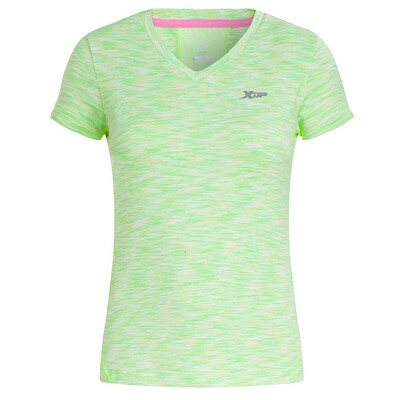 

[Jingdong Supermarket] Xtep (XTEP) women's sports T-shirt running back training fitness comfortable thin breathable short-sleeved sweat 884228019207 fluorescent green S