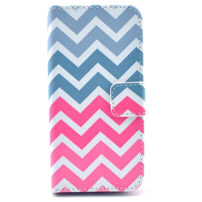 

Stripe Design PU Leather Flip Cover Wallet Card Holder Case for IPHONE 5