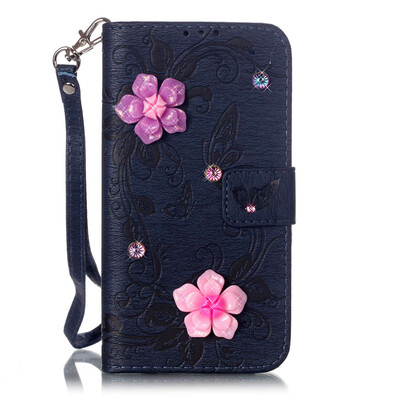 

Dark Blue Style PU Leather Flip Cover Wallet Card Holder Case for IPHONE 7