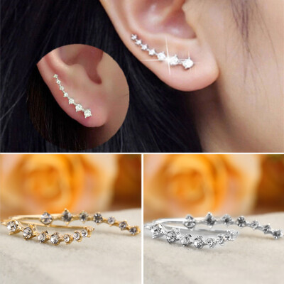 

Women Fashion Rhinestone Crystal Earrings Ear Hook Stud Jewelry Gift NEW