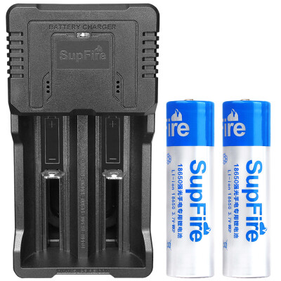 

SUPFIRE USB Multifunction Portable Double-slot Li-ion Charger for 18650 18490 26650 16340 14550 10440 Rechargeable Batteries