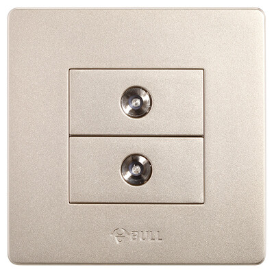 

Bull BULL switch socket G07 series two TV socket 86 type panel G07T233 U6 champagne gold
