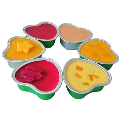 

Swim roasted cup heart shaped tin paper box aluminum foil cake pudding cup barbecue baking mold 6 only installed