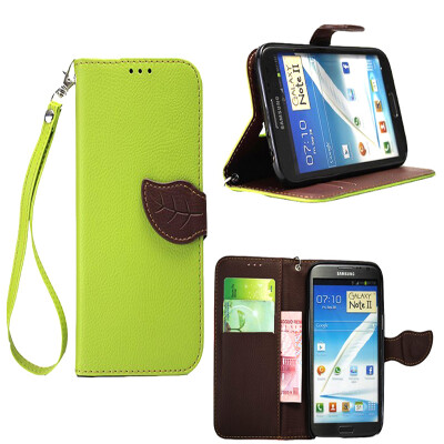 

Green Design PU Leather Flip Cover Wallet Card Holder Case for Samsung Galaxy Note 2N7102N7108