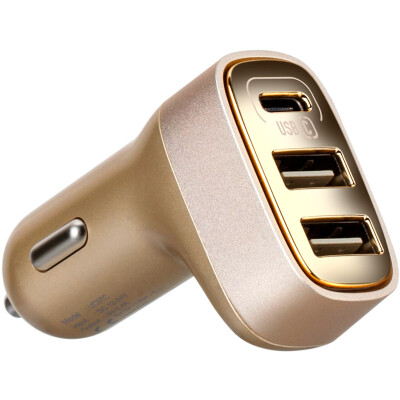 

MOMAX car charger car charger Type-c usb car charger dual-port usb car charger car cigarette lighter head 54A mobile phone car filled champagne gold