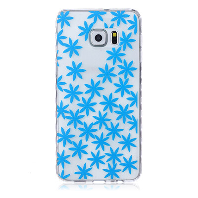 

Blue chrysanthemum Pattern Soft Thin TPU Rubber Silicone Gel Case Cover for SAMSUNG GALAXY S6 Edge Plus