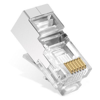 

CNCOB CN-T6R COB-2AB RJ12 extended shielded crystal head 6P6C six-core shielded crystal head shielded telephone line dedicated long connector 50 bag