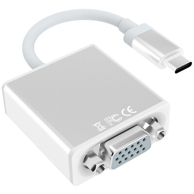 

BIAZE USB 3.1 Type-C переключатель VGA конвертер Silver Type-C для интерфейса VGA проектор внешней графической поддержки компании Apple Macbook 12-дюймовый ноутбук