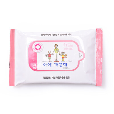 

Xi Jie lion love can be cool her baby hand mouth moisturizing paper towel 10 South Korea imported baby wet paper towels mild disinfection