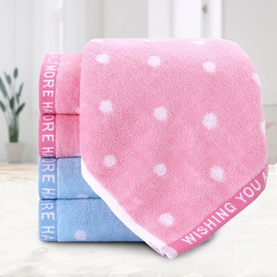 

Xin brand towel home furnishings Kyoto Ya point cotton towel 2 pieces of pink blue
