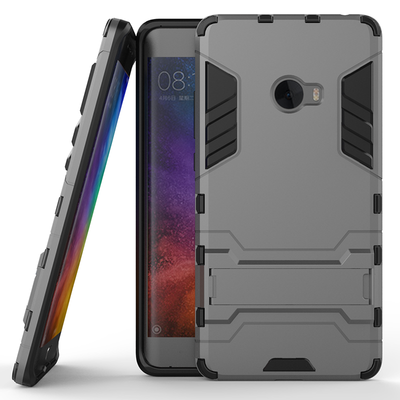 

Gray Slim Robot Armor Kickstand Shockproof Hard Rugged Rubber Back Case For XIAOMI Note2