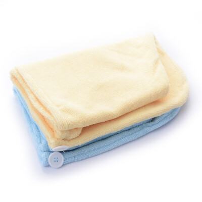 

Jingdong Supermarket Jie Liya Grace towel home spinning elegant ultra-fine fiber dry hair cap 2 are all yellow blue 74g article